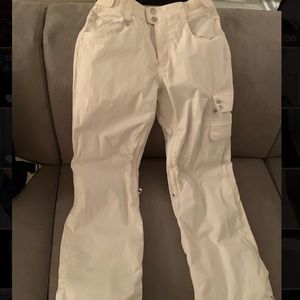 White Roxy Snowpants - Size Small